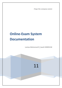 Online-Exam System Documentation