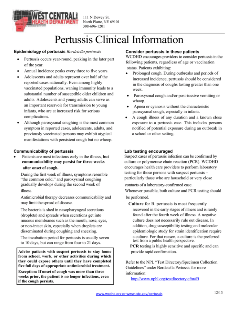 Pertussis Clinical Information