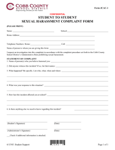 JCAC-1: Sexual Harassment Complaint Form