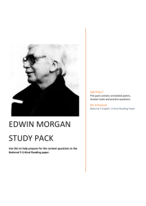 Edwin Morgan Study Pack - JGHS English Department