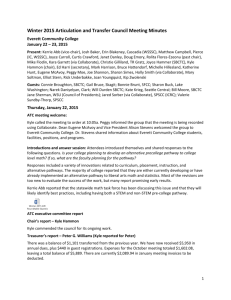 Winter 2015 Articulation and Transfer Council Meeting Minutes