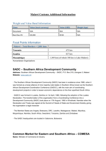 Malawi Customs Additional Information