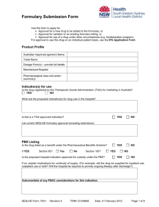 Formulary Submission Form