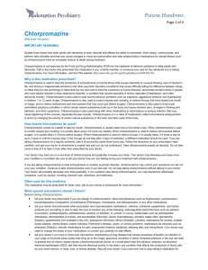 Chlorpromazine - Redemption Psychiatry