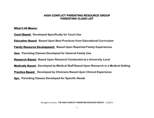 High Conflict Parent Resource Group