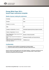 Details of person making the submission