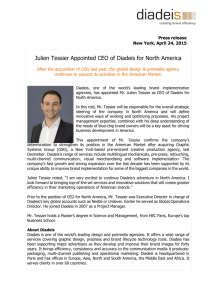 Julien Tessier Appointed CEO of Diadeis for North