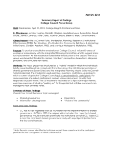 College Council Summary of Findings, April 11, 2012