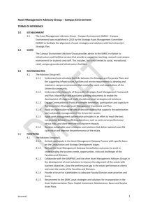 Membership List for the Asset Management Campus Environment