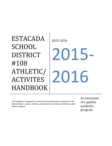 ESTACADA SCHOOL DISTRICT #108 ATHLETIC/ ACTIVITES
