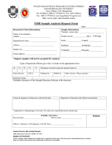 NMR Sample Analysis Request Form