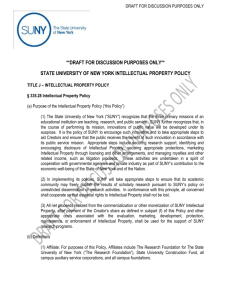 SUNY Intellectual Property Policy draft