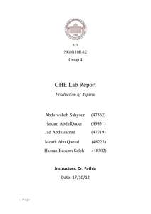 CHE Lab Report