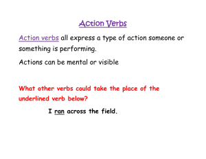 What other verbs could take the place of the underlined verb below?