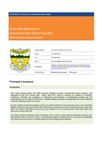 Annual Report 2013 - Seven Hills State School