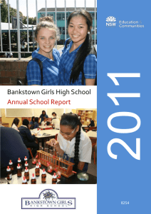 2012 Annual School Report - Bankstown Girls High School