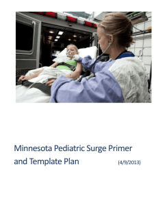 Minnesota Pediatric Surge Primer and Template Plan