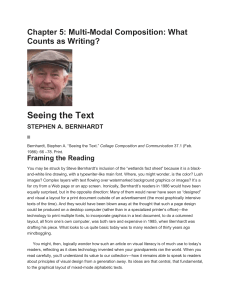 Seeing the Text STEPHEN A. BERNHARDT