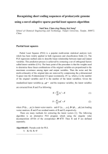 Sparse partial least squares