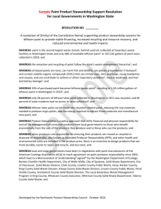 Paint Stewardship Sample Resolution