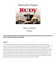 Rudy Movie Analysis - Riverside Local Schools