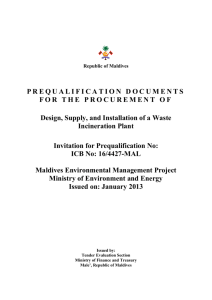 B. Contents of the Prequalification Document