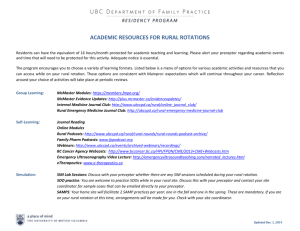 rural academic learning log - UBC Department of Family Practice