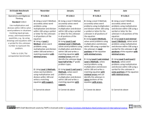 Grade 3 Benchmark Levels