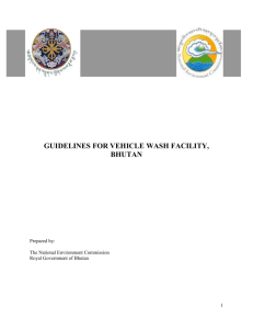 guidelines for vehicle wash facility, bhutan