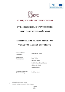 annex. vytautas magnus university response to review report