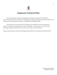 Non-Research Exposure Control Plan (ECP)