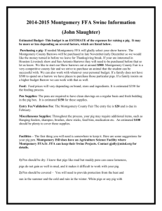 2014-2015 Montgomery FFA Swine Information (John Slaughter)