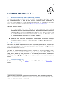 Guide and template to preparing review reports