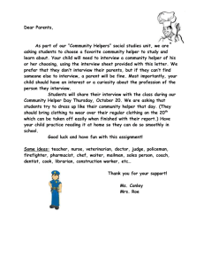 Letter to parents for community helper project