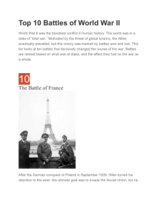 Top 10 Battles of World War II