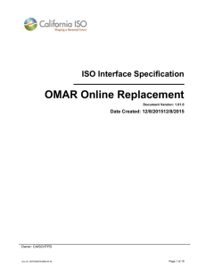 OMAR Online Replacement