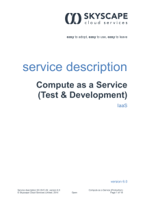 Compute-as-a-Service Test & Development