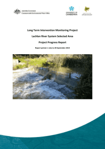 Long Term Intervention Monitoring Project Lachlan River System