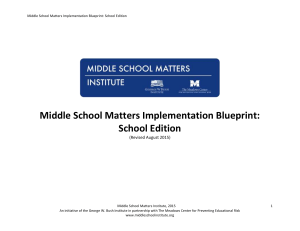 Implementation Blueprint: School Edition