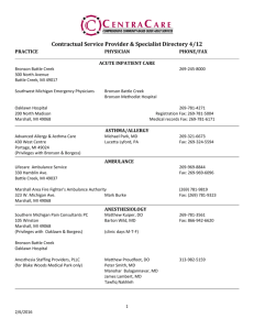 Contractual Service Provider & Specialist Directory 4/12