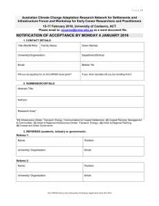 Registration form to be submitted by THURSDAY OCTOBER 1, 2009