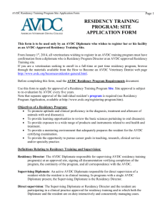 Application Form for - American Veterinary Dental College