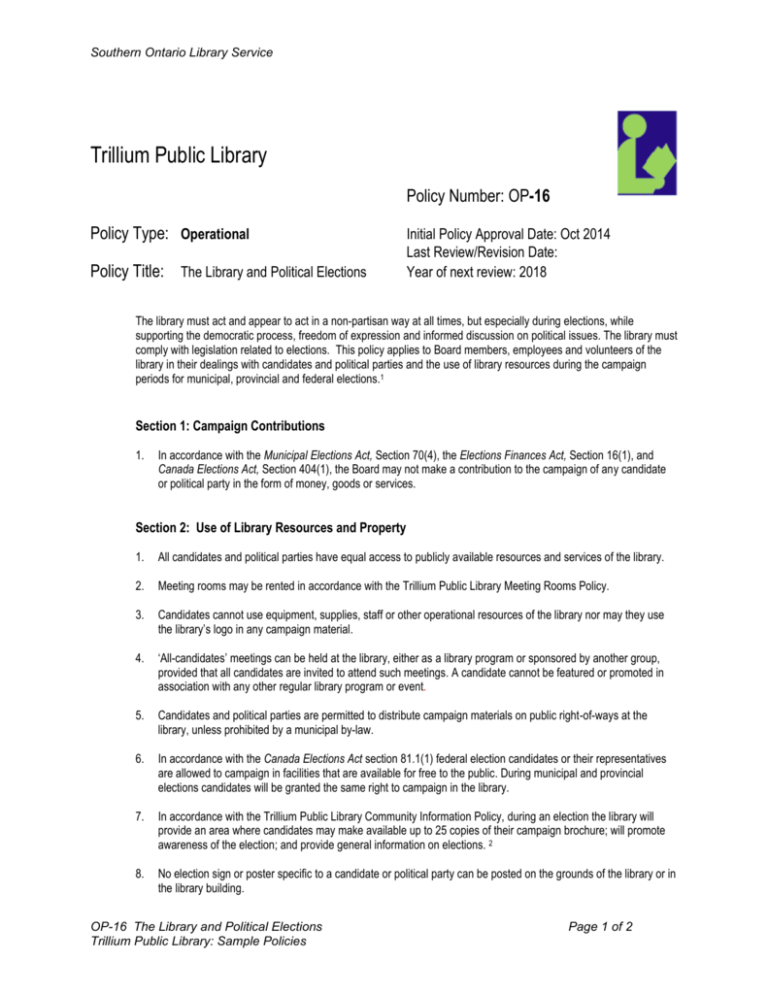 Library Policies And Procedures