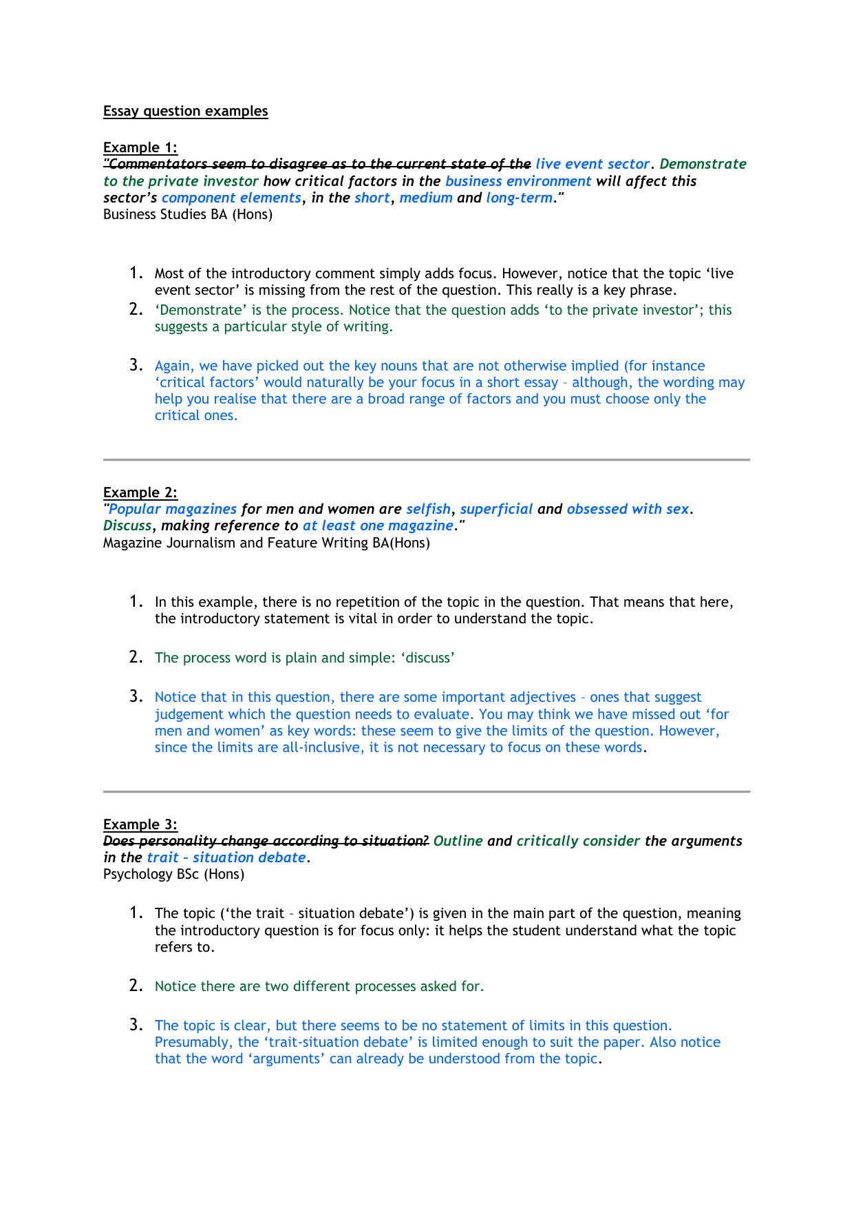 introductory statement for research questions