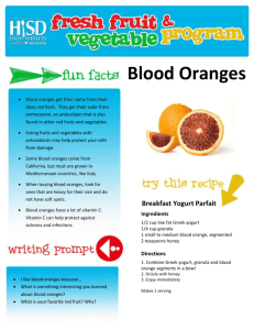 Blood Oranges Breakfast Yogurt Parfait Ingredients