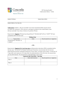 Student Tuberculosis Status Form