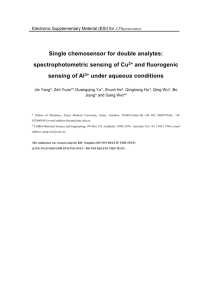 spectrophotometric sensing of Cu 2+ and fluorogenic sensing of Al 3
