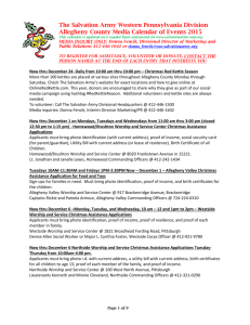 Allegheny County Media Calendar of Events 2015