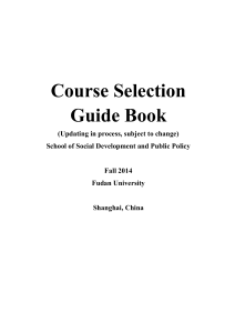 Course Selection Guide Book - International Cooperation and