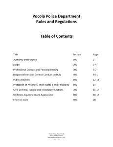 Rules and Regulations